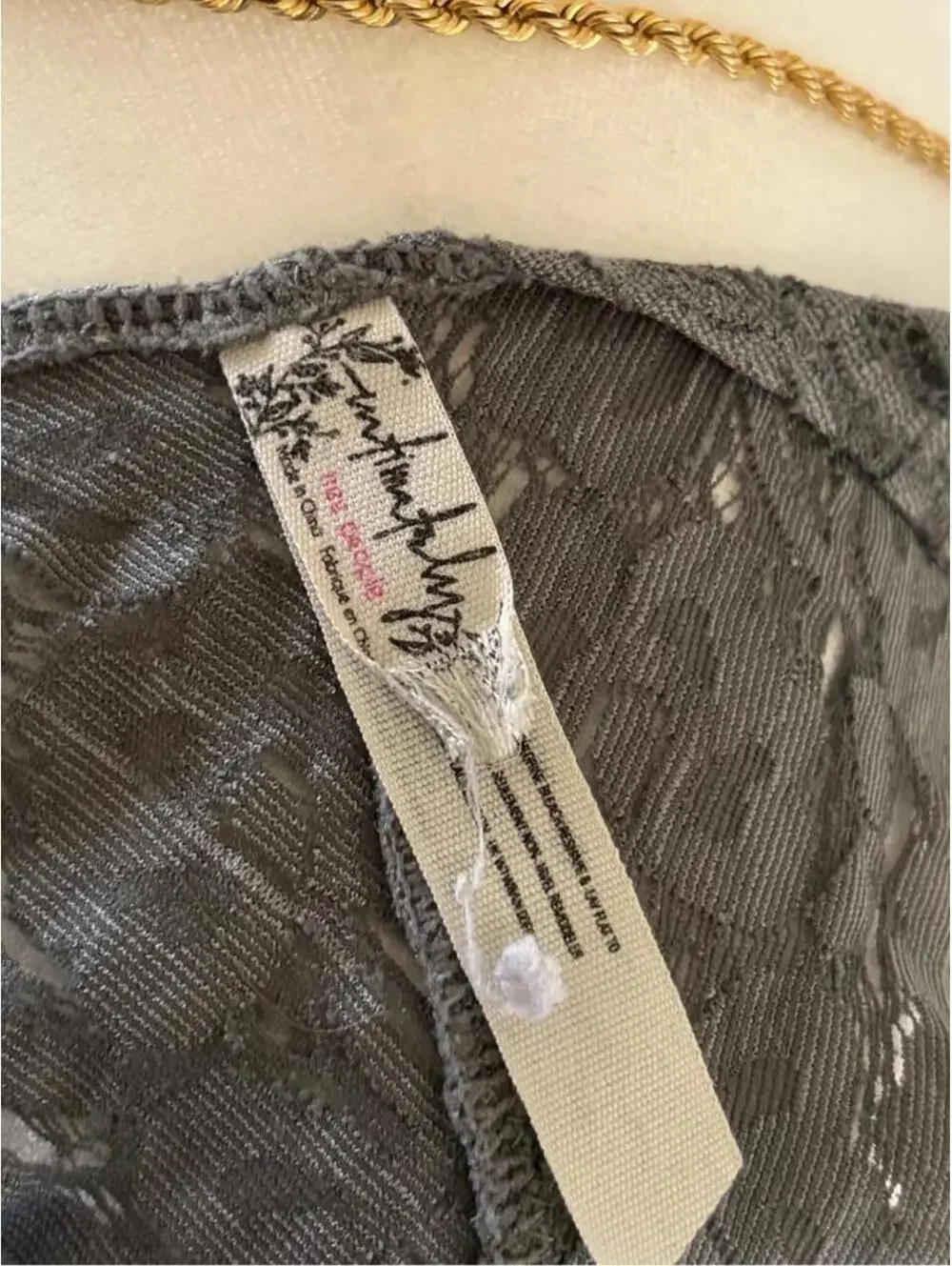 Y2K Gray Lace Racerback Bralette - Coquette Fairycore Grunge Crop Top